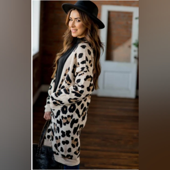 Leopard 🐆 print women's XL cardigan - Picture 13 of 16